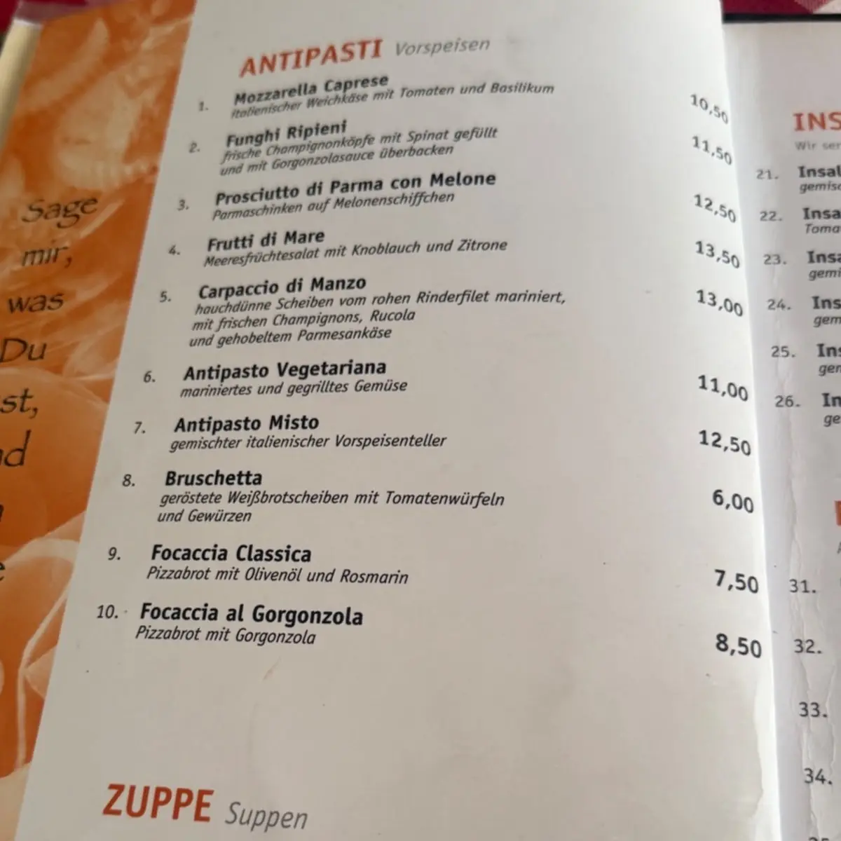Speisekarte photo 3