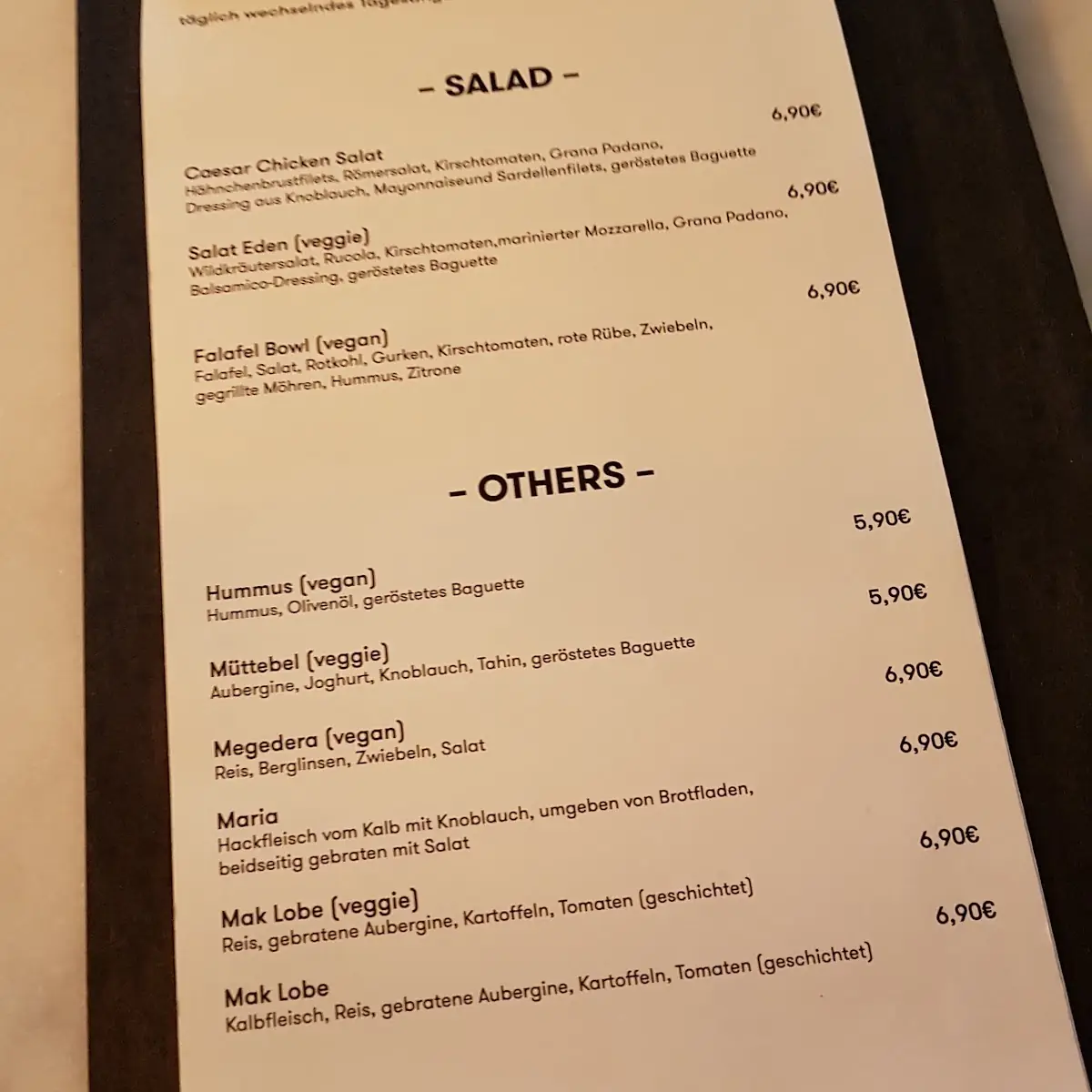 Speisekarte photo 2