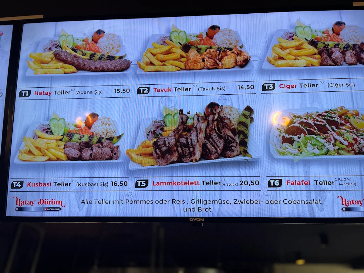 Speisekarte, Hatay Dürüm