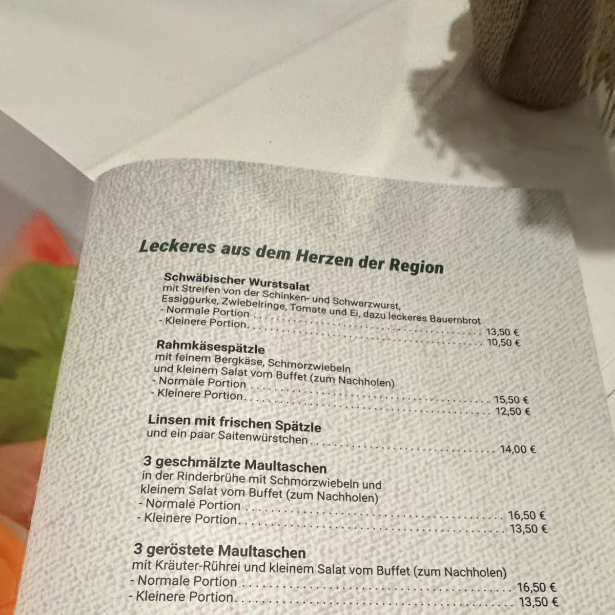 Speisekarte photo 1