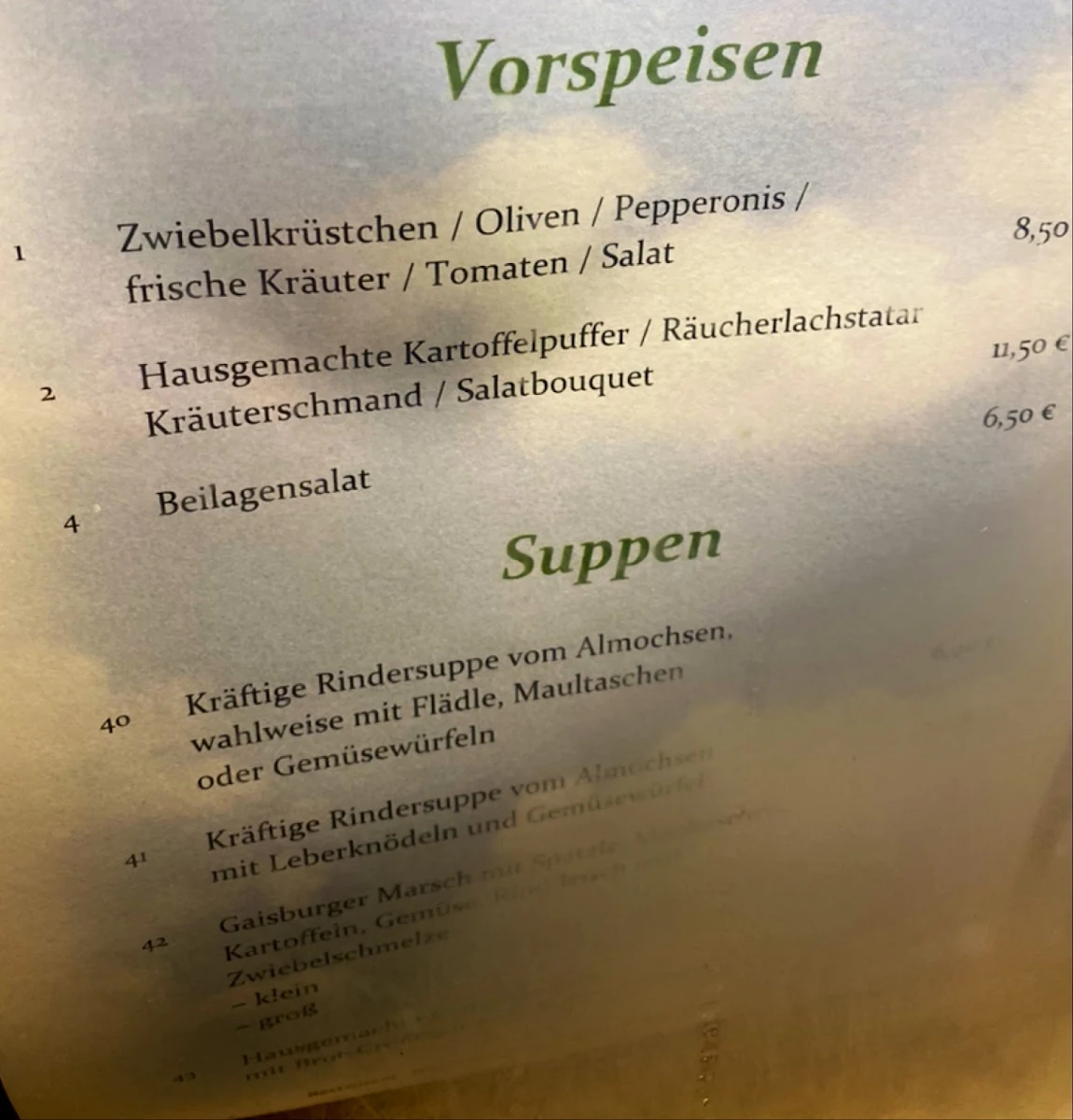 Speisekarte photo 3