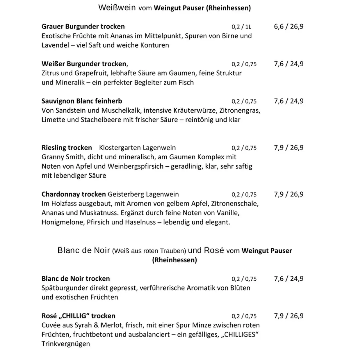 Speisekarte photo 2