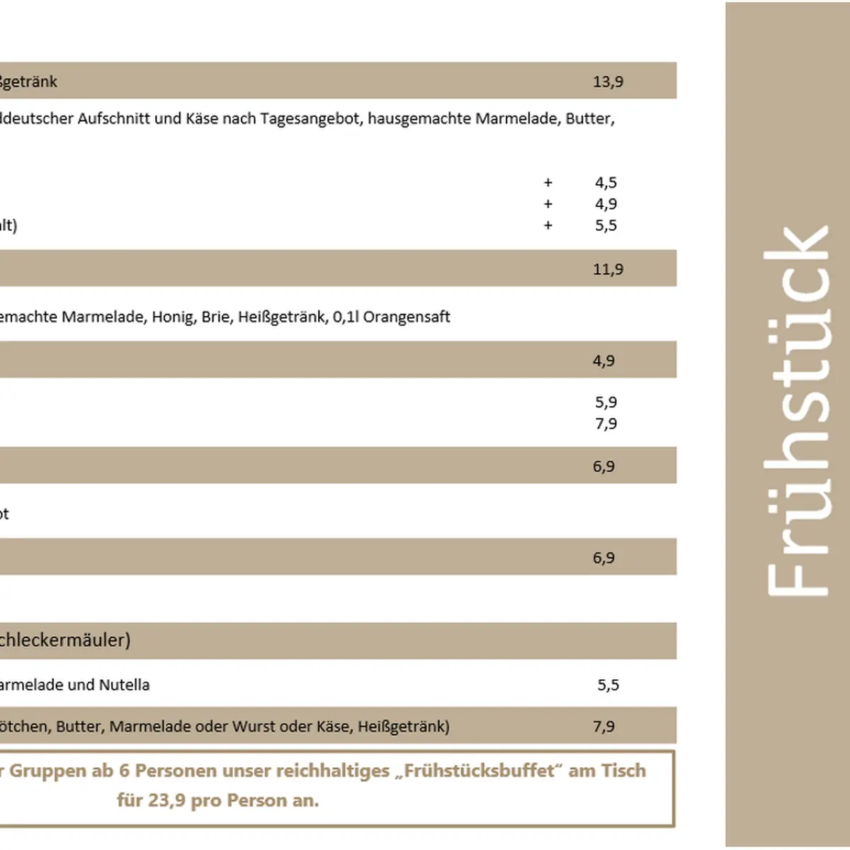 Speisekarte photo 5
