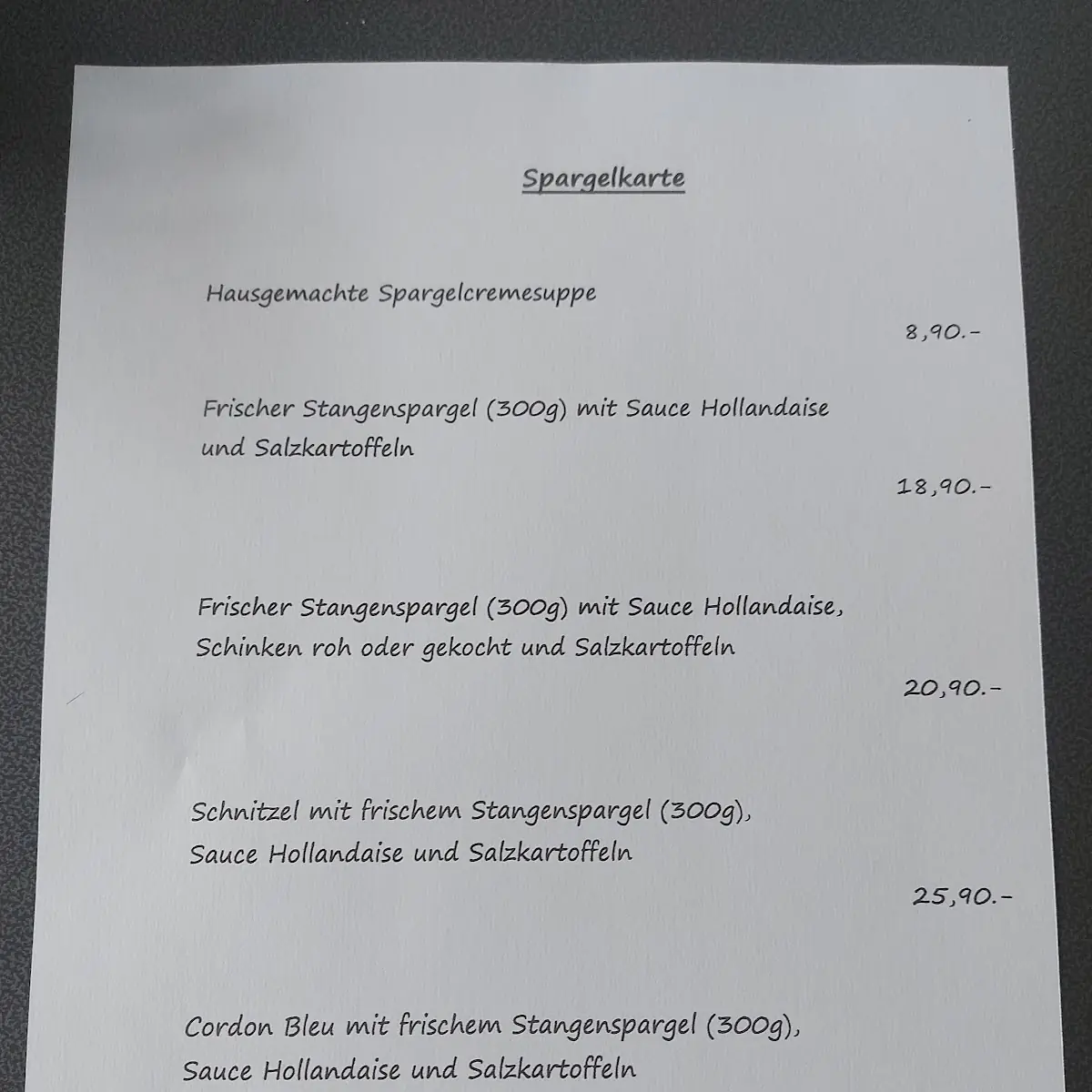 Speisekarte photo 3