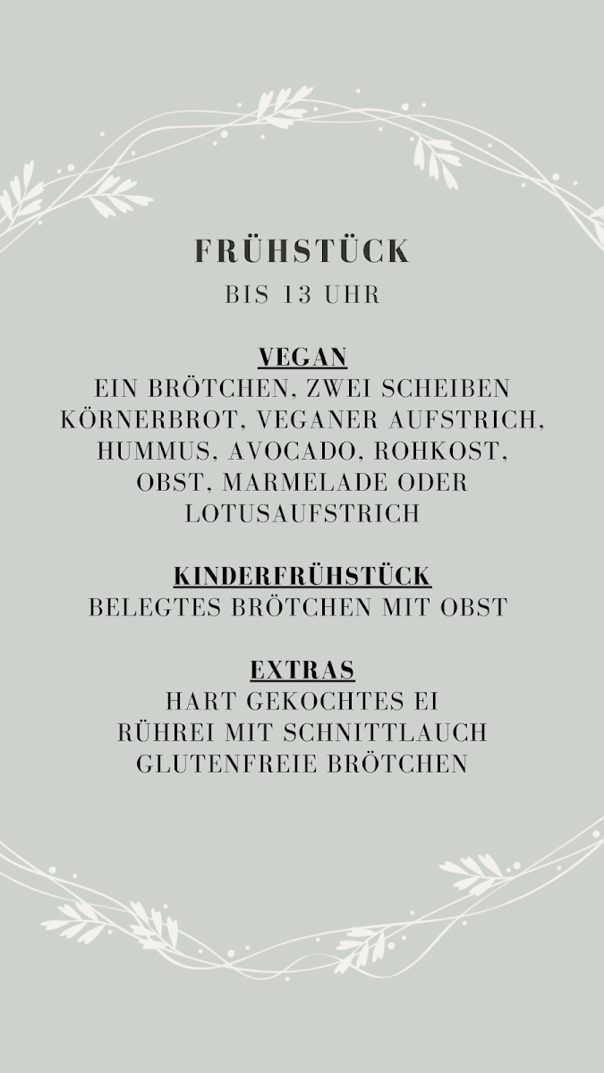 Speisekarte, Fachwerk Café