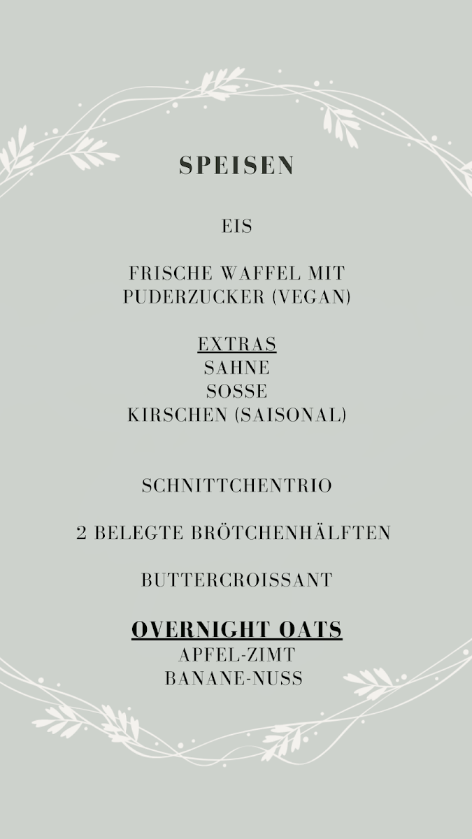 Speisekarte, Fachwerk Café