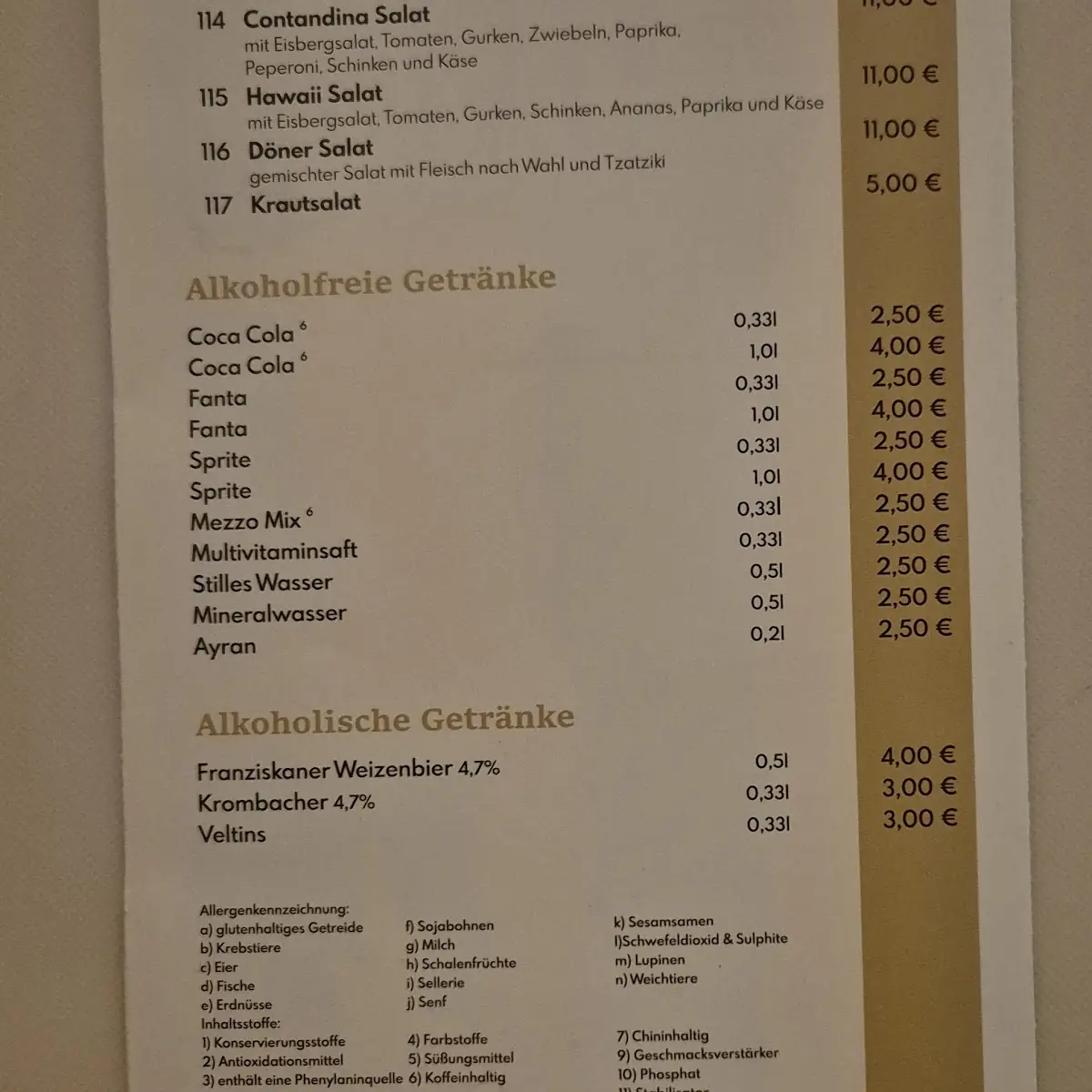 Speisekarte photo 2
