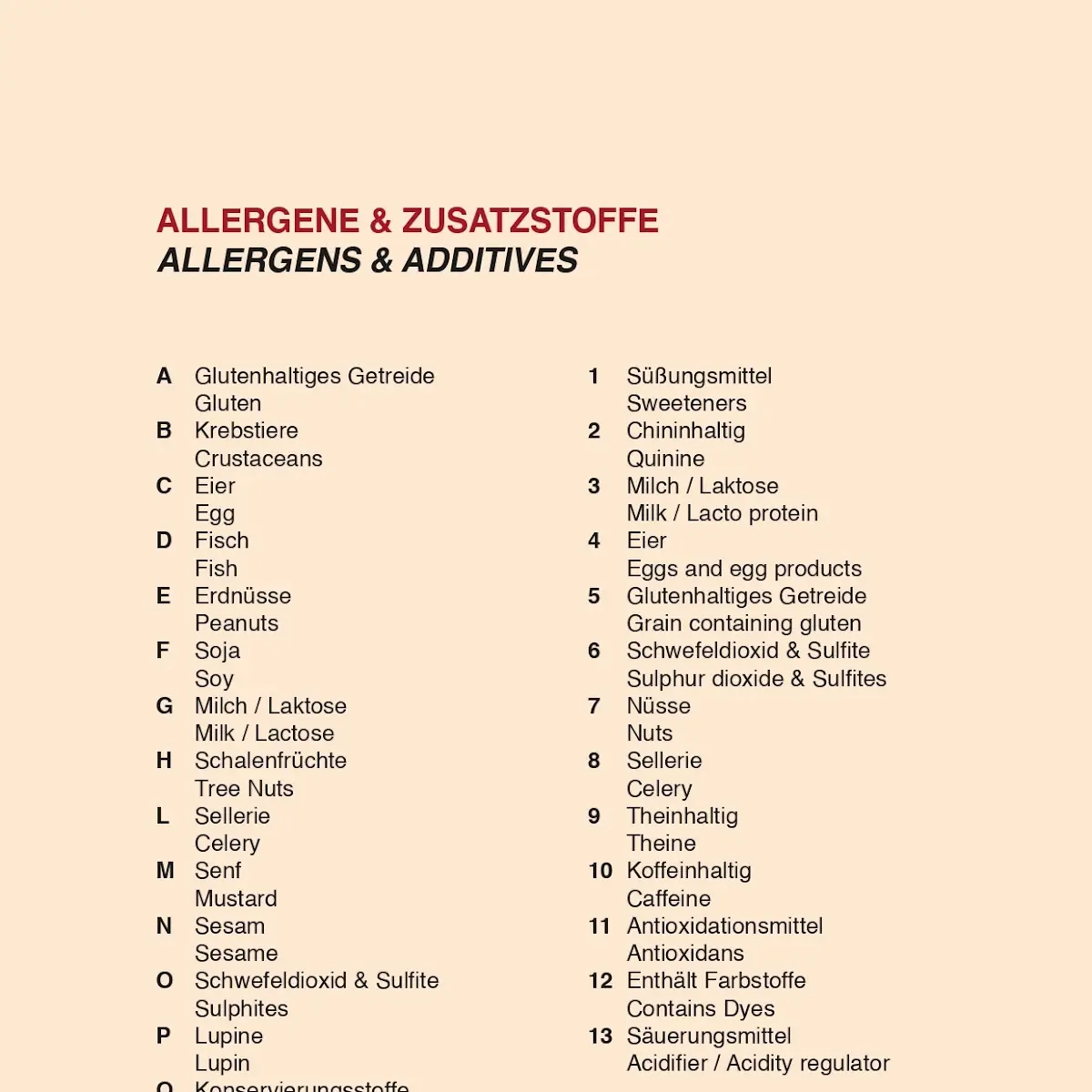 Speisekarte photo 5