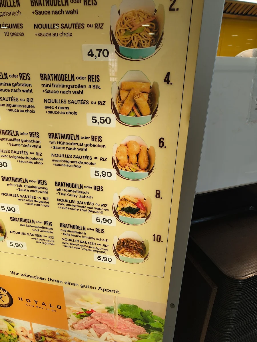Speisekarte, HOTALO Asia Food