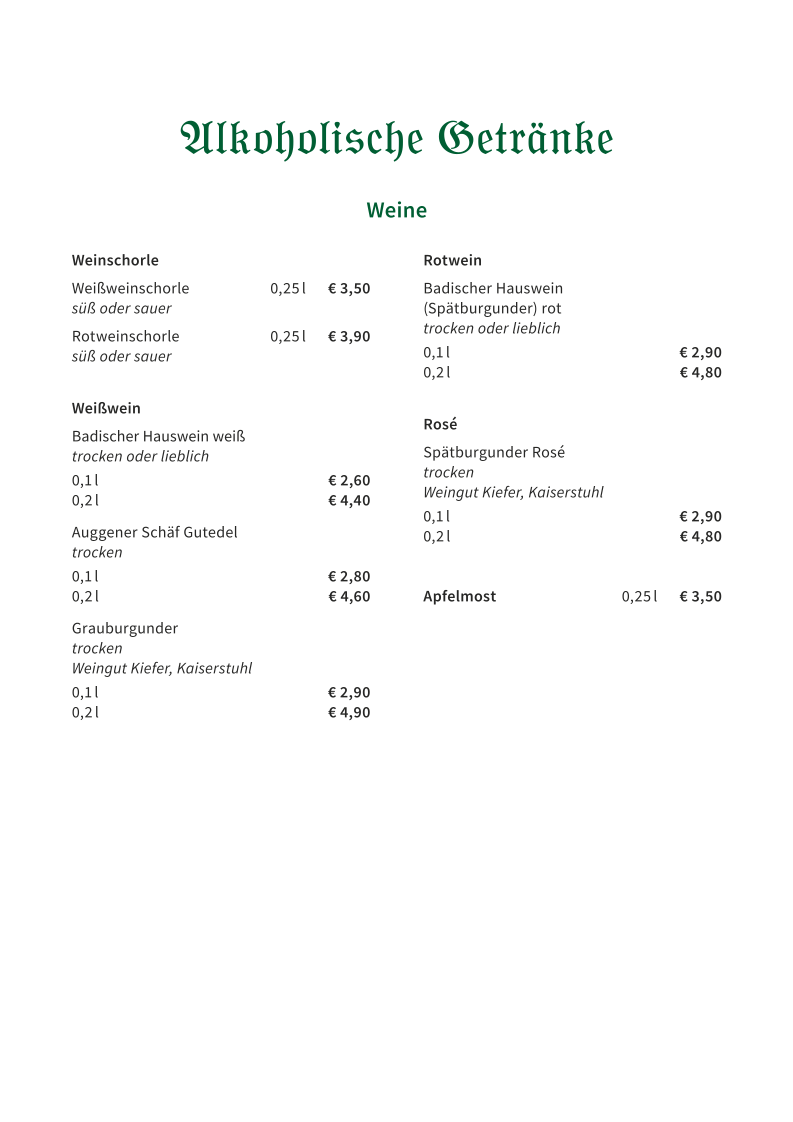 Speisekarte photo 8