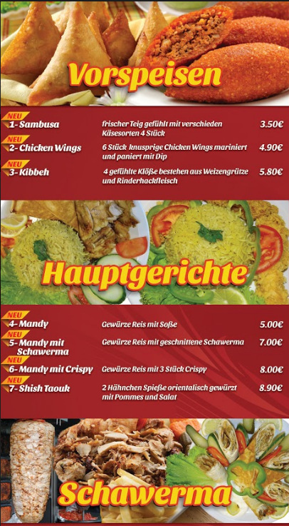 Speisekarte, Crispy & More