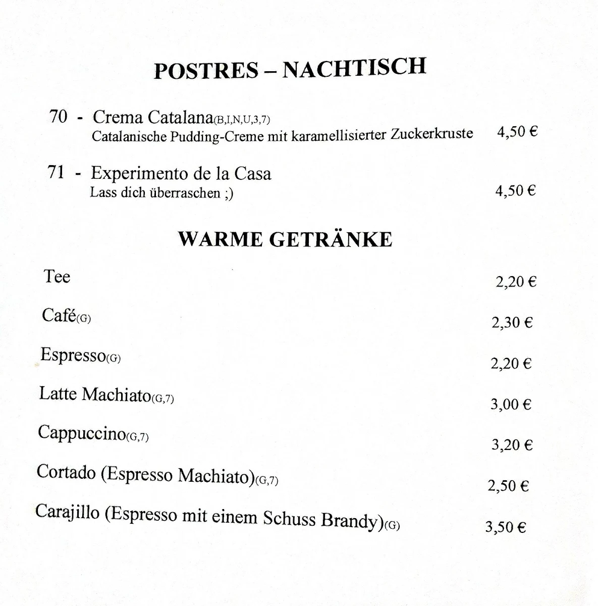 Speisekarte photo 9