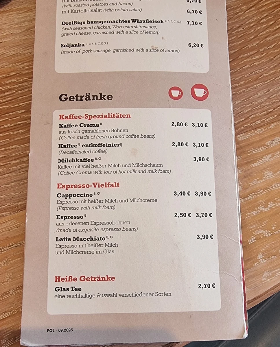 Speisekarte photo 1