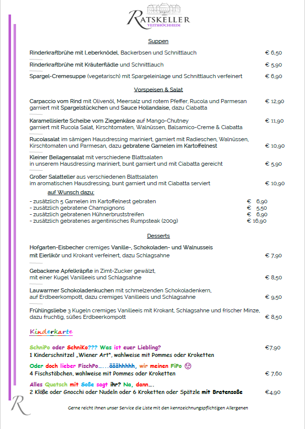 Speisekarte photo 1