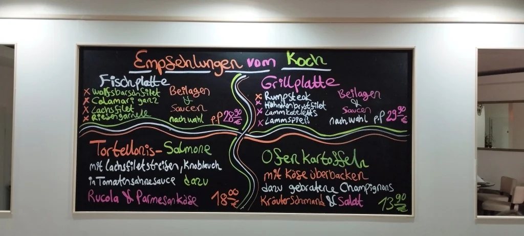 Speisekarte, Restaurant Elegance