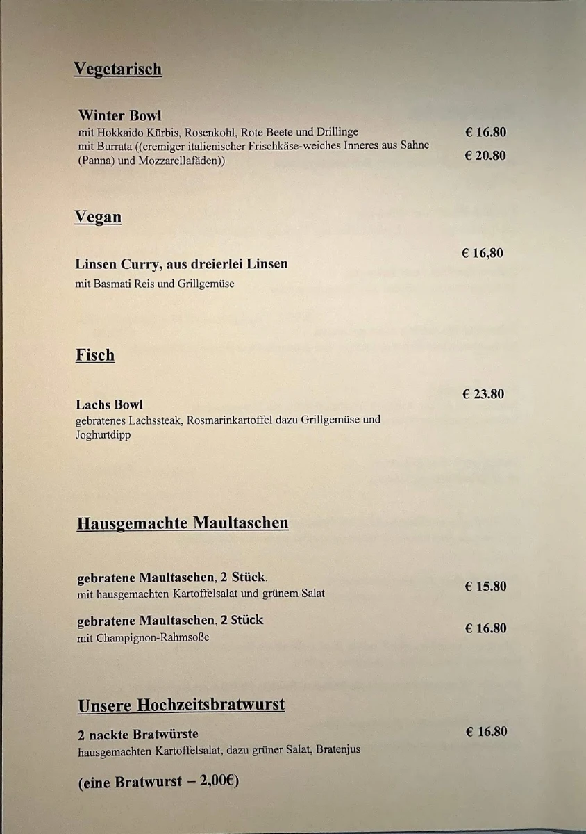 Speisekarte photo 2