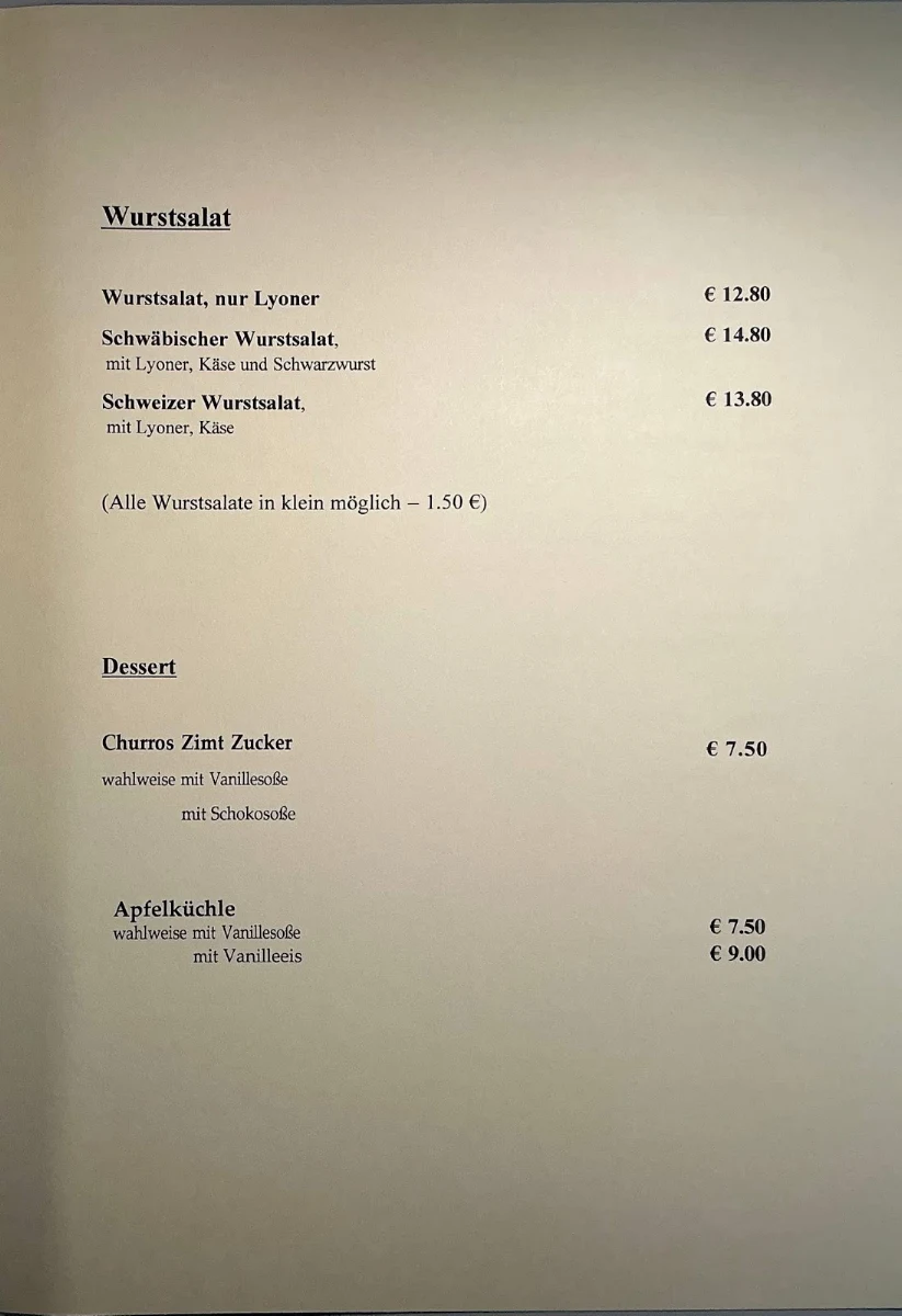 Speisekarte photo 3