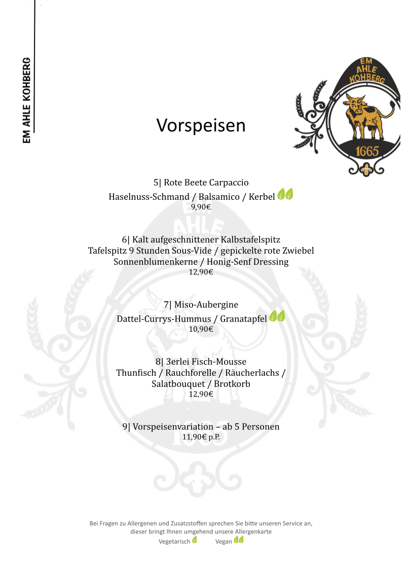 Speisekarte photo 3