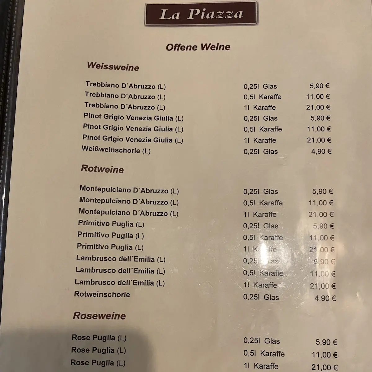 Speisekarte photo 1