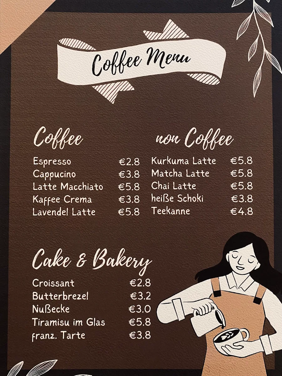 Speisekarte, Blumen-Café LaFleur