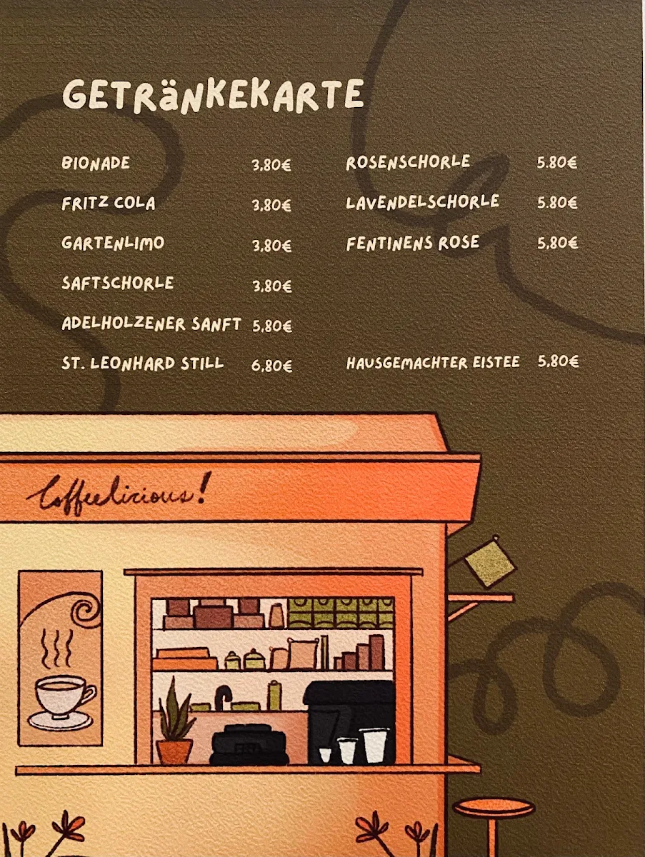 Speisekarte, Blumen-Café LaFleur