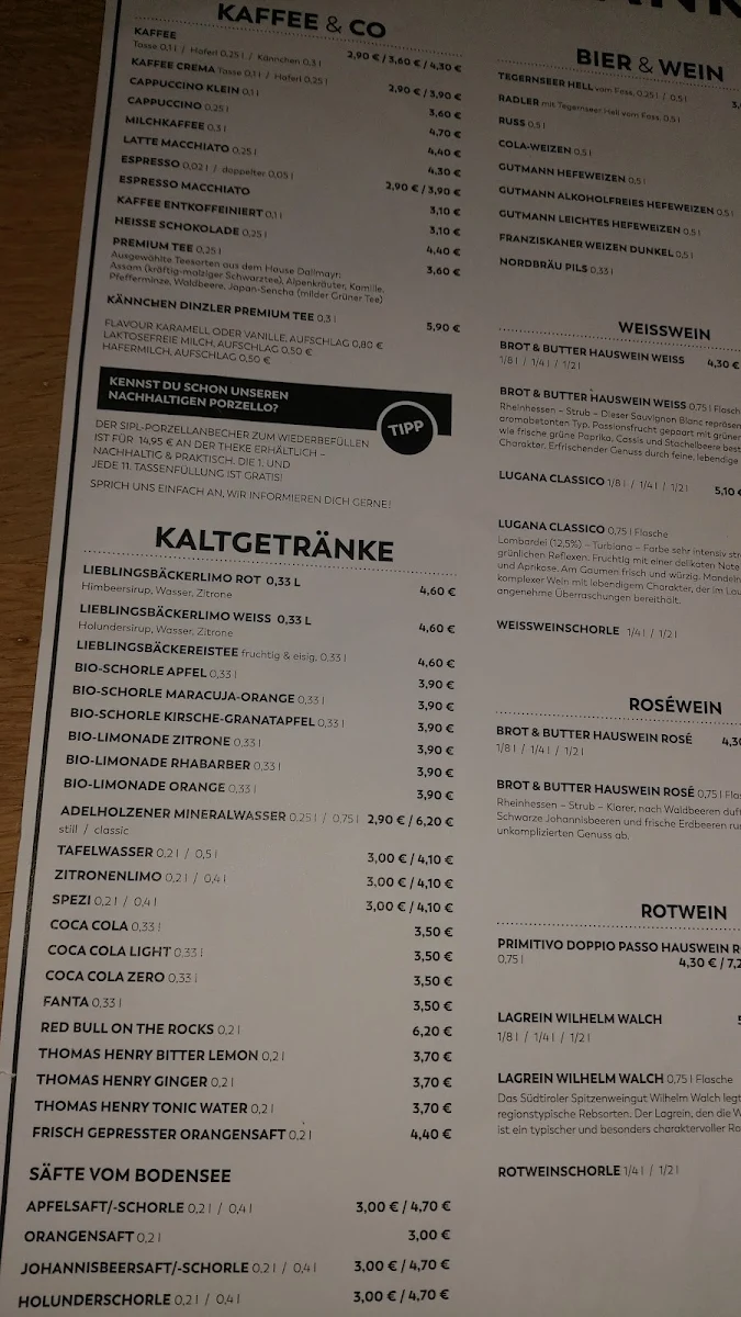 Speisekarte, Mitten.drIN by Sipl