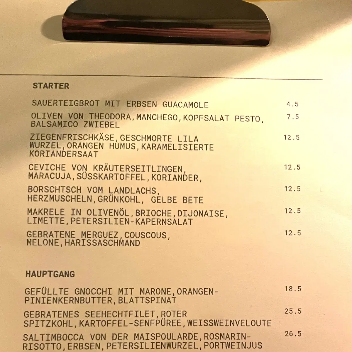 Speisekarte photo 2