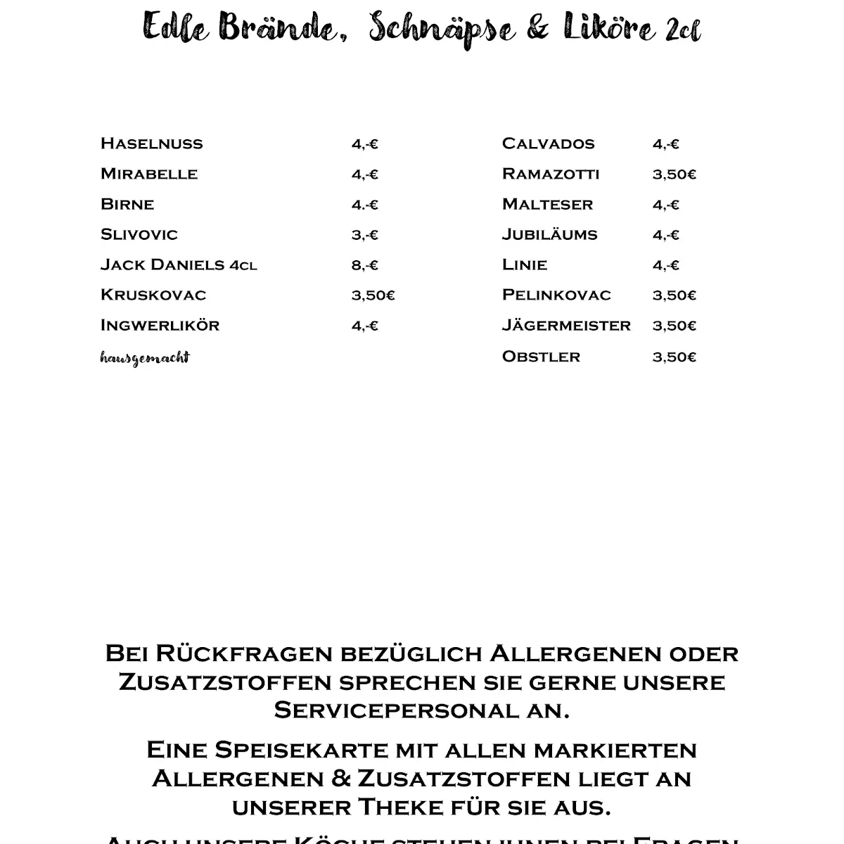 Speisekarte photo 9