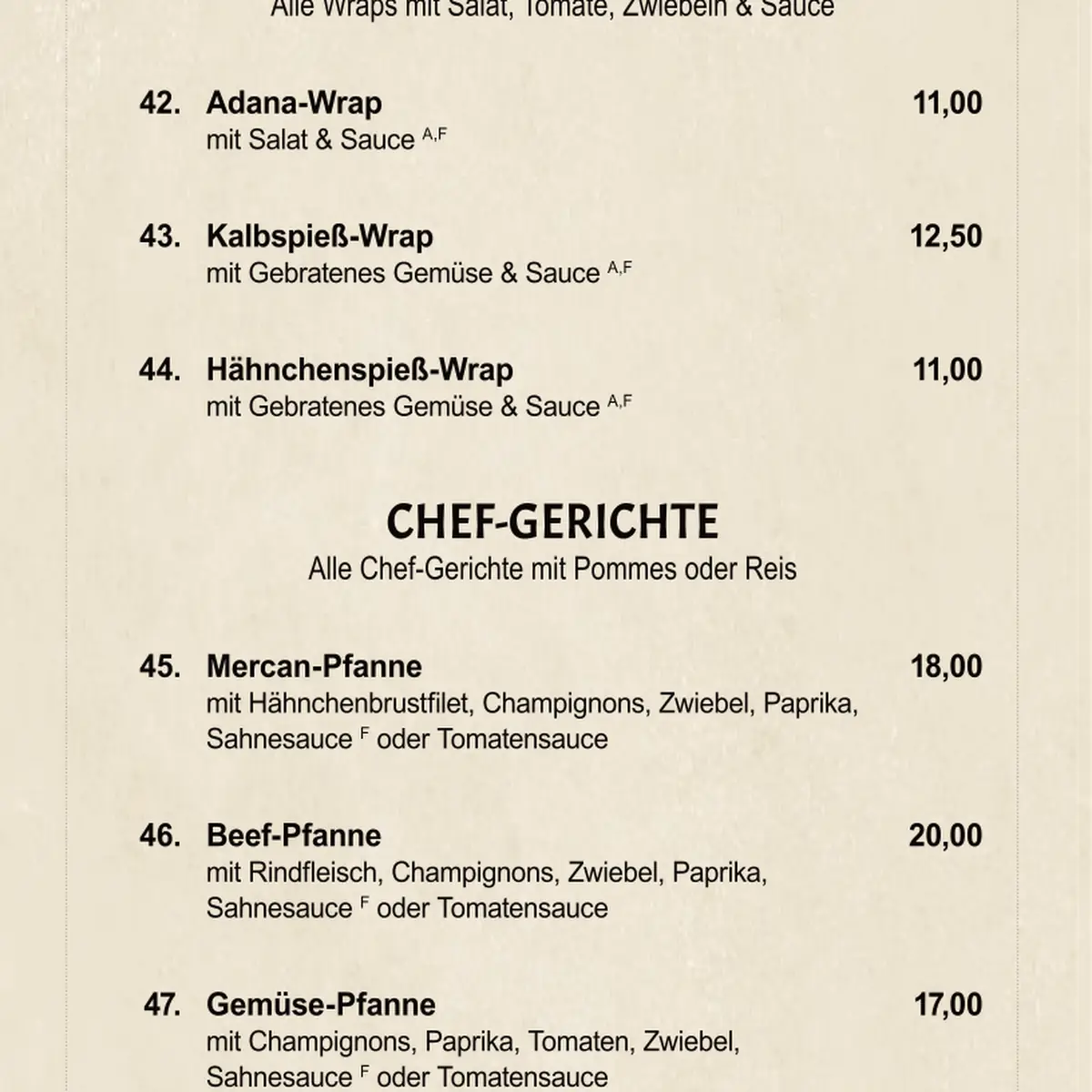 Speisekarte photo 10