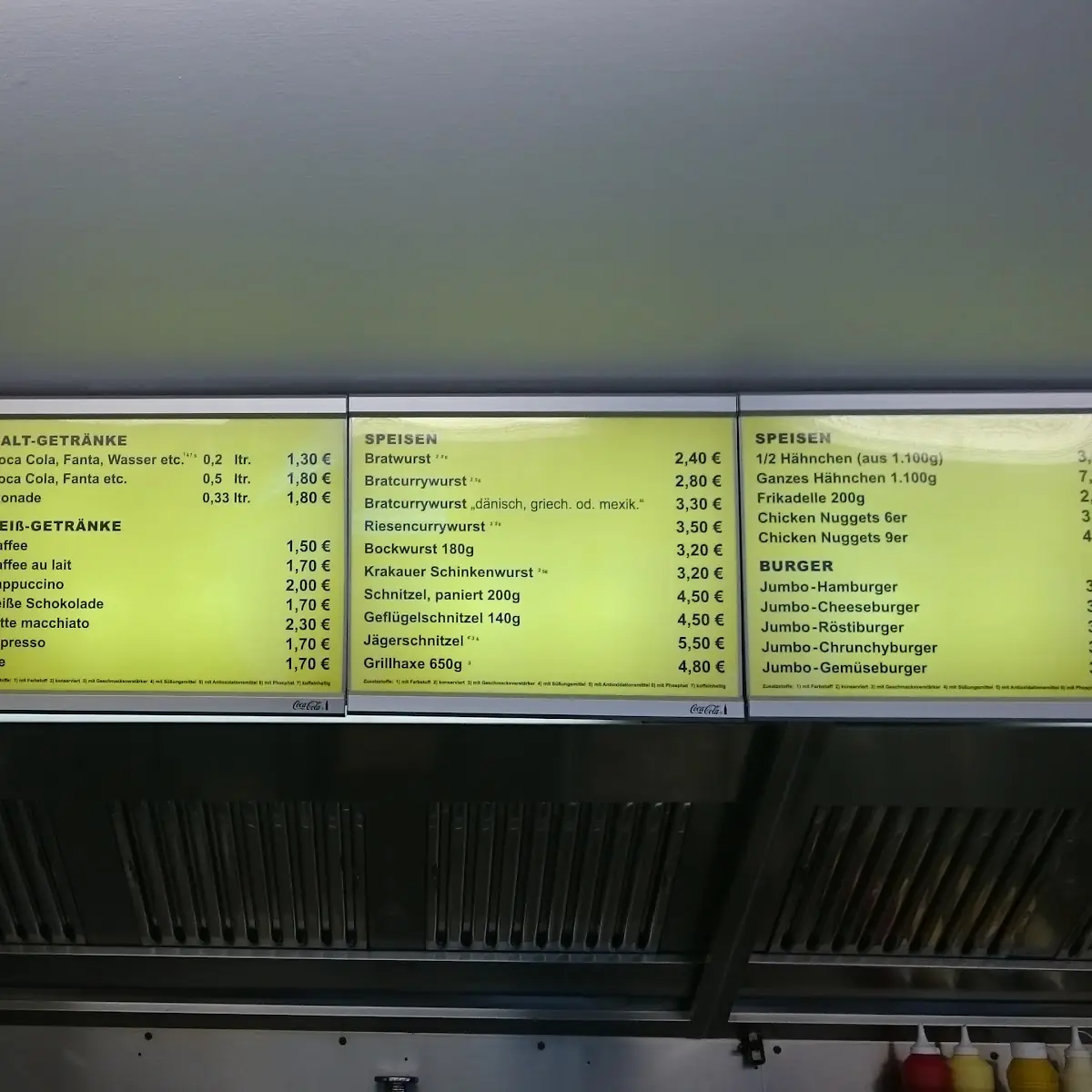 Speisekarte, Hähnchen-Eck