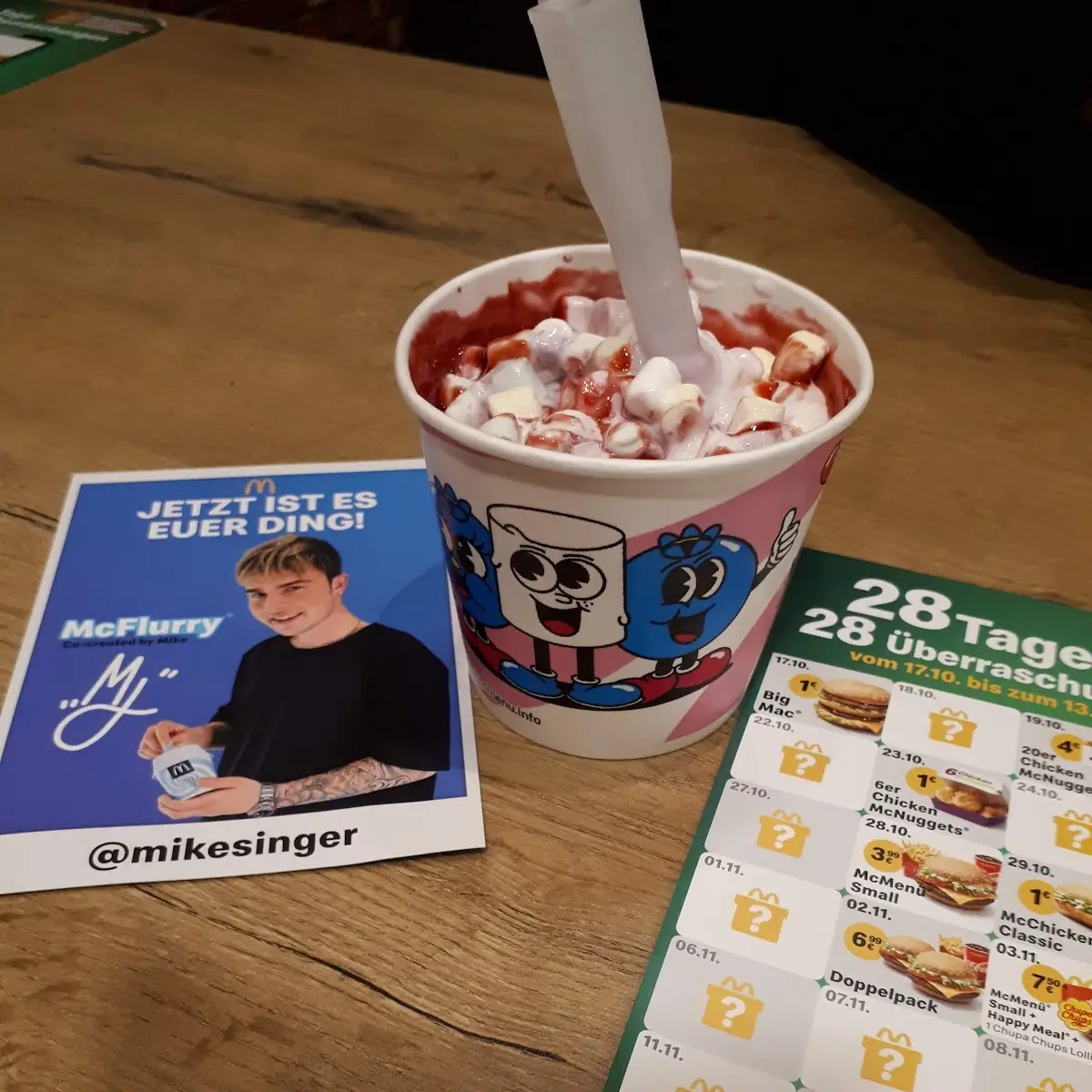 Speisekarte, McDonald's