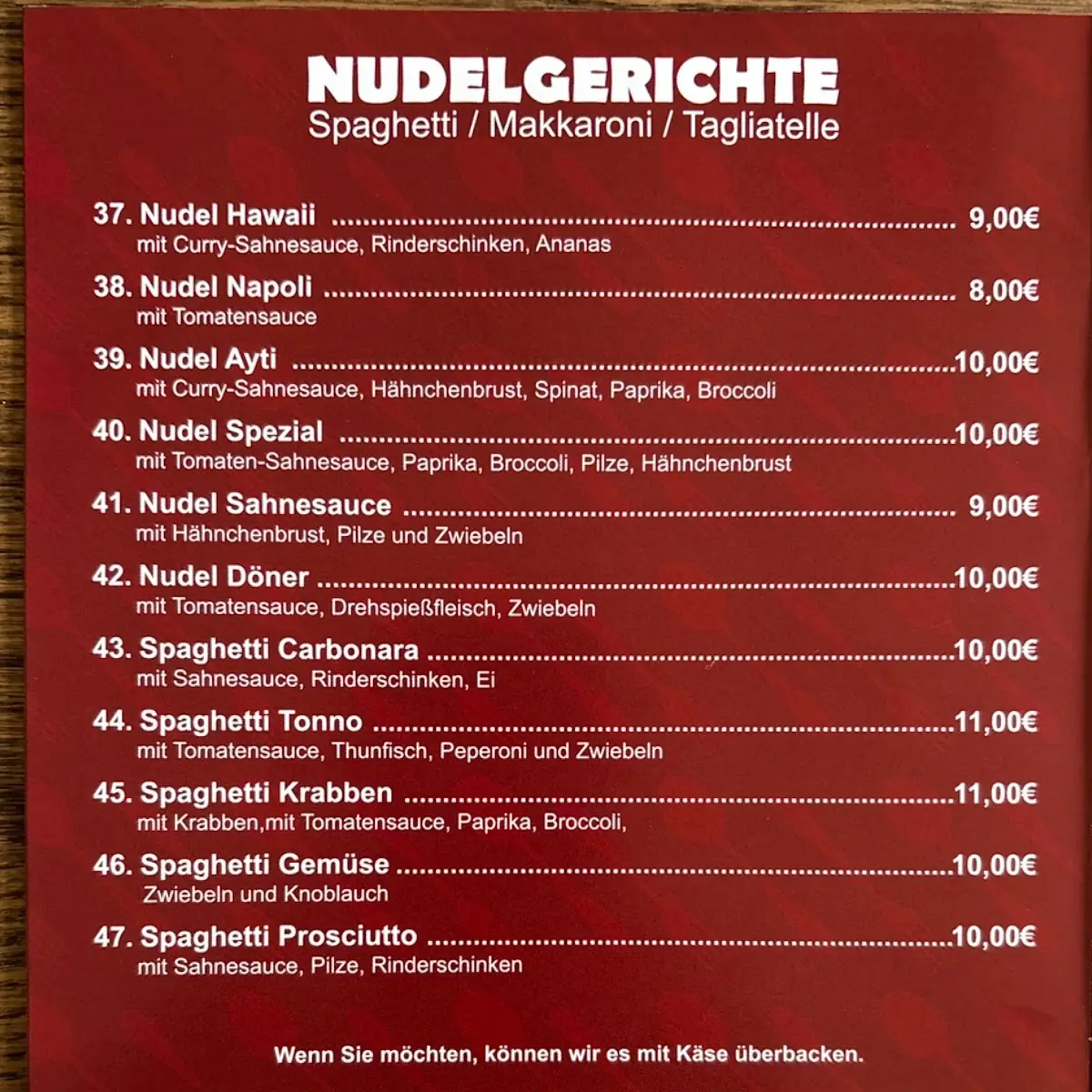 Speisekarte photo 1