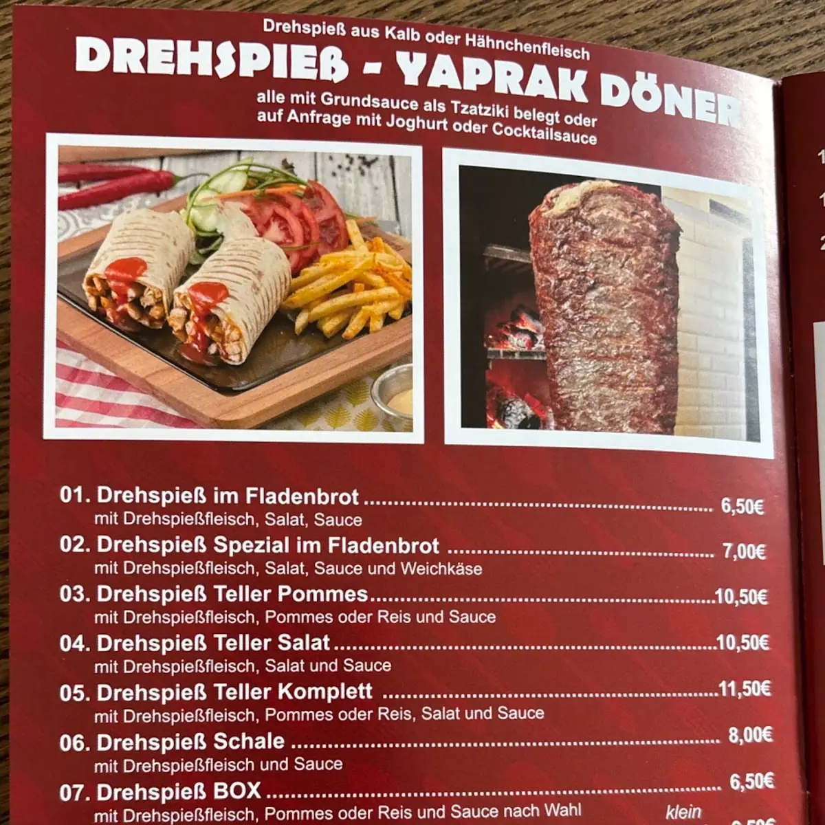 Speisekarte photo 5