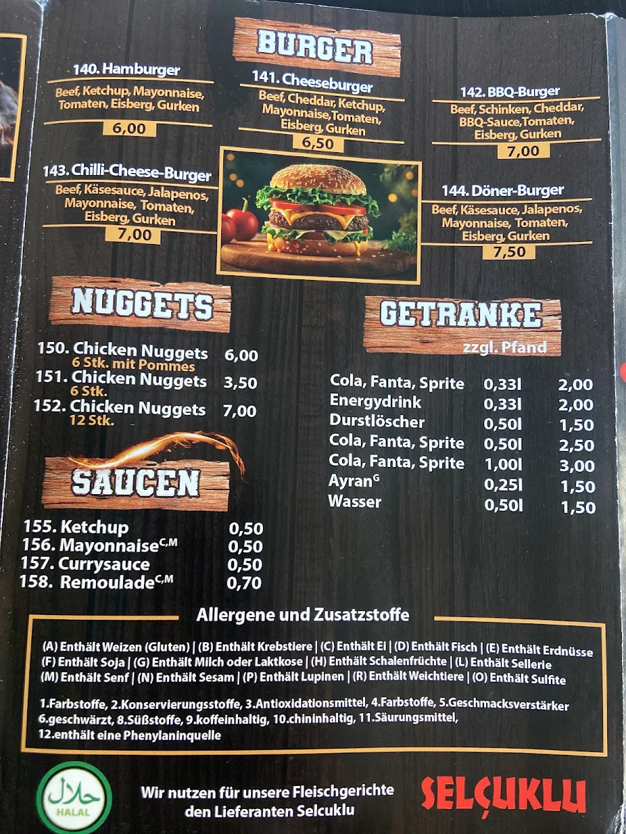 Speisekarte, Haci Baba Eilpe