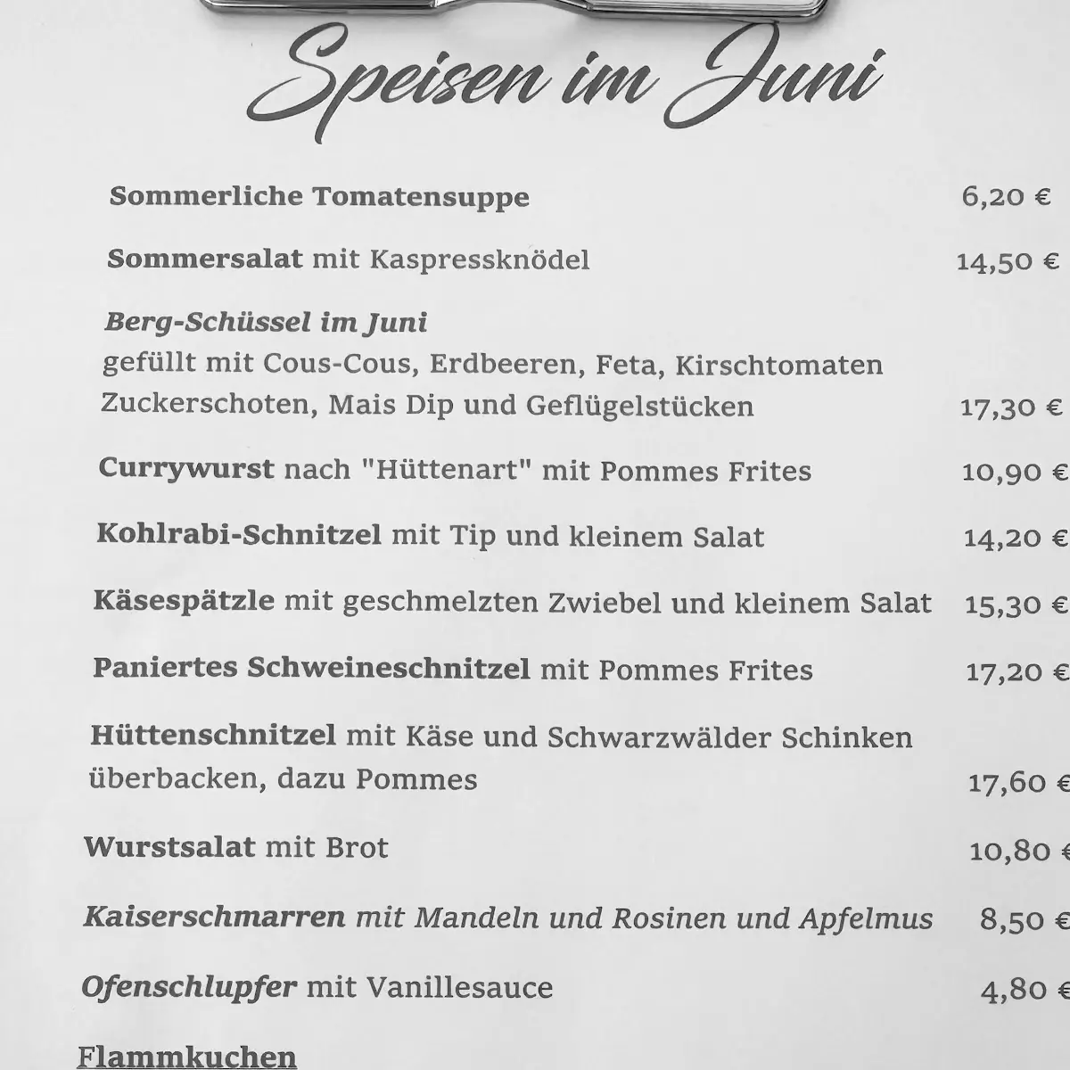 Speisekarte photo 2