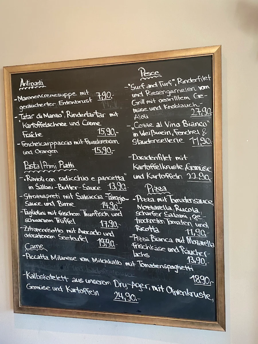 Speisekarte, Gusto Cucina&Pizza