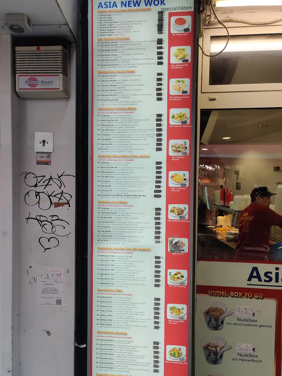 Speisekarte, Asia New Wok