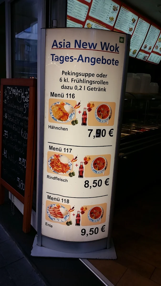 Speisekarte, Asia New Wok