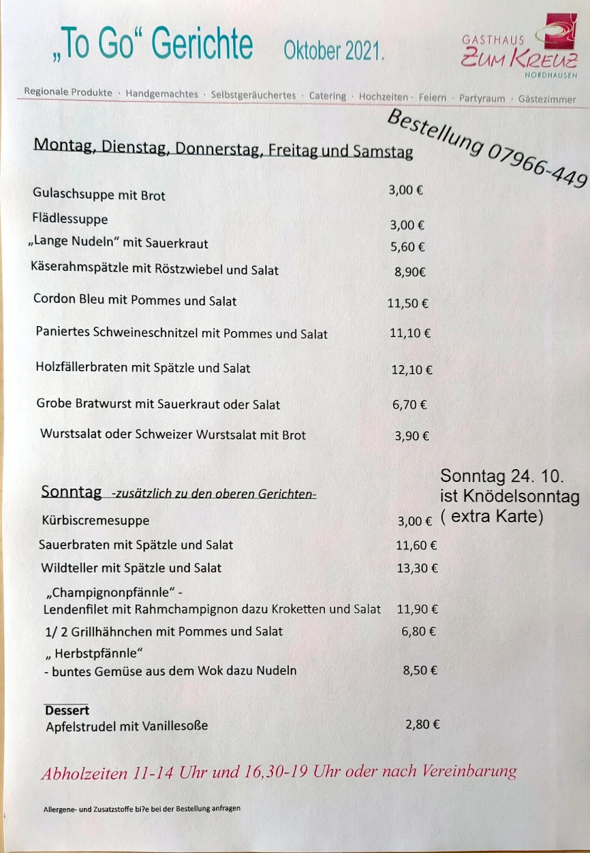 Speisekarte photo 2