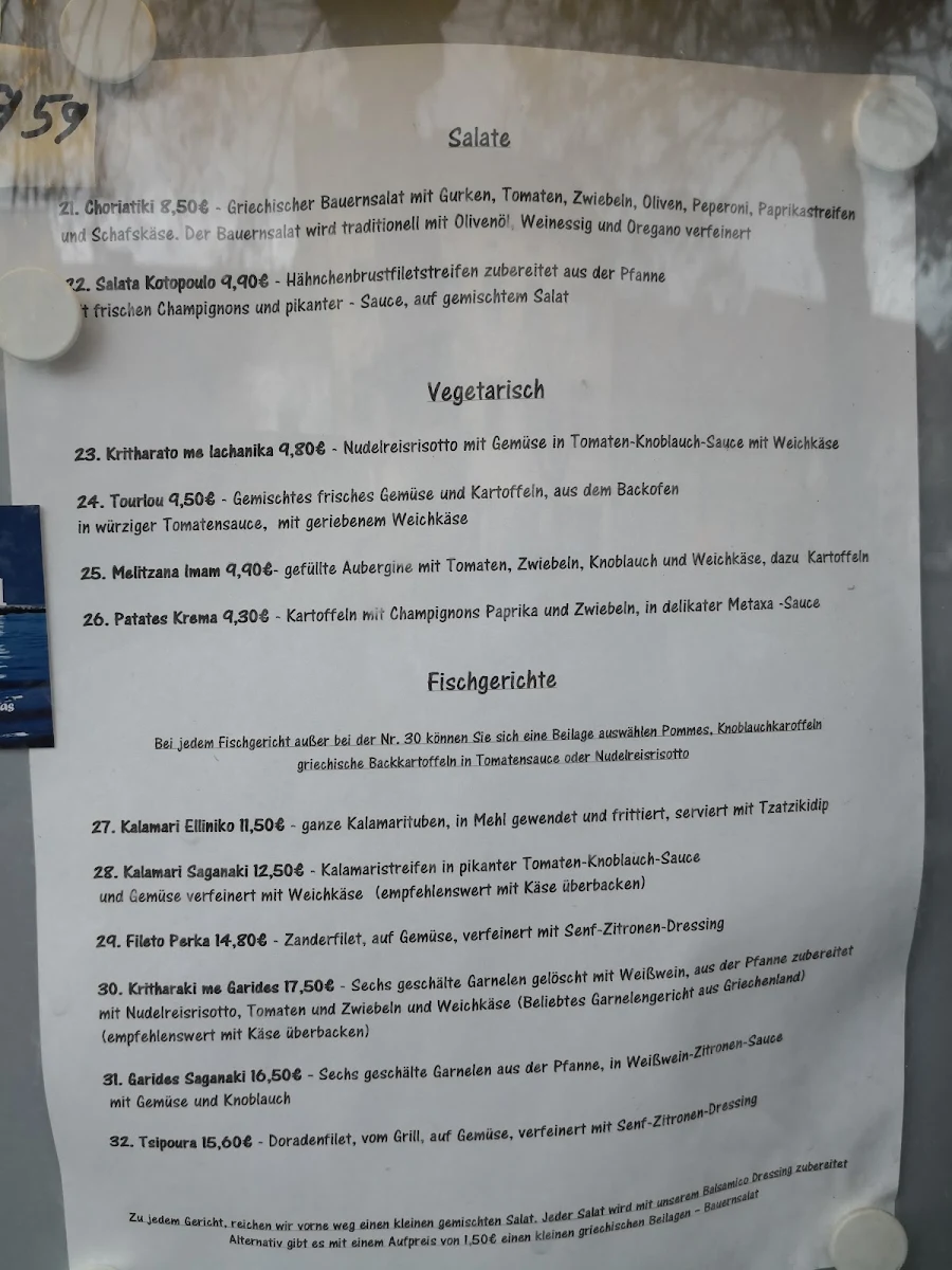 Speisekarte, Taverna Ja Mas
