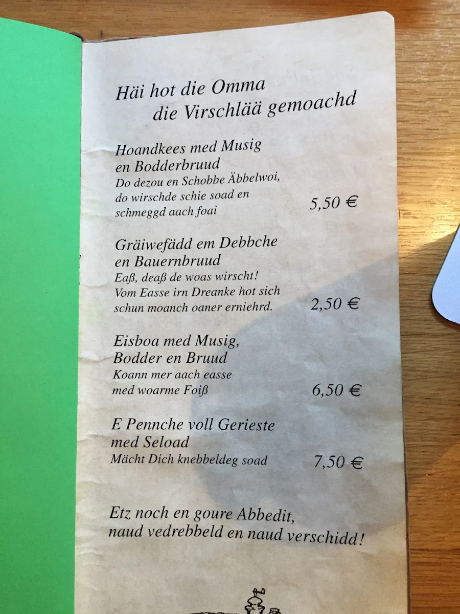 Speisekarte photo 2