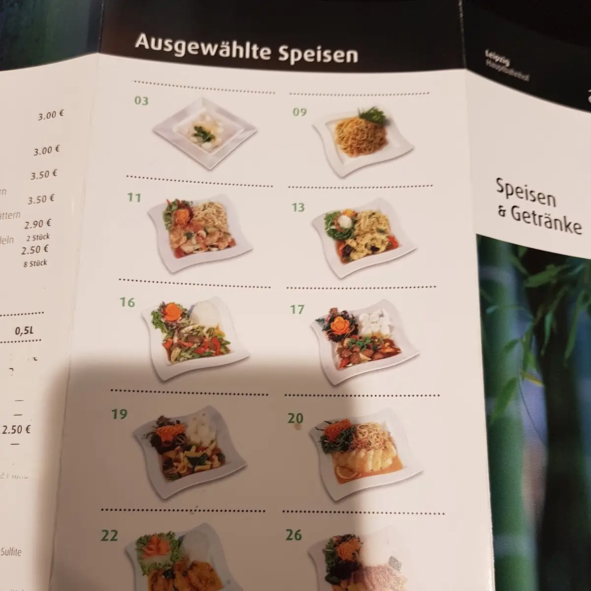 Speisekarte, Asia Hung