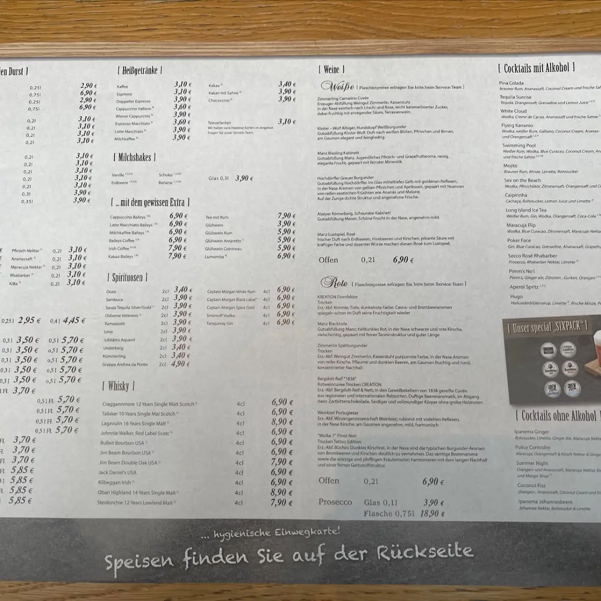 Speisekarte photo 5