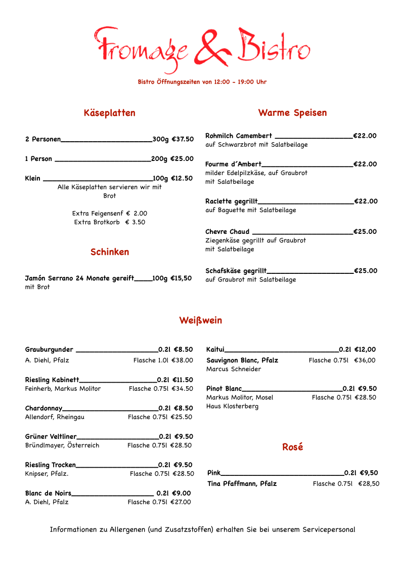 Speisekarte photo 1