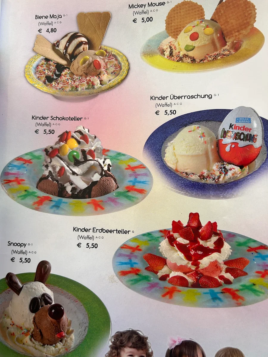 Speisekarte, Eis Coletti 1967