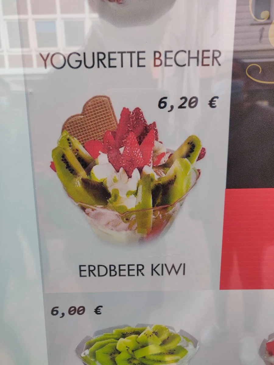 Speisekarte, Eis Coletti 1967