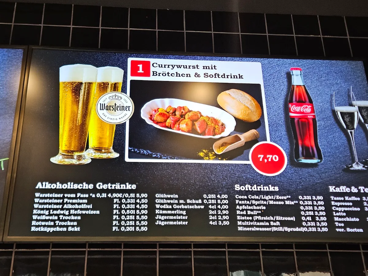 Speisekarte, Borkowskis Original Berliner Currywurst