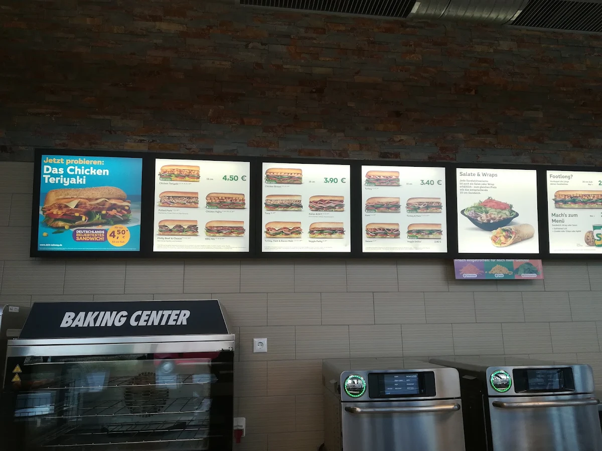 Speisekarte, Subway