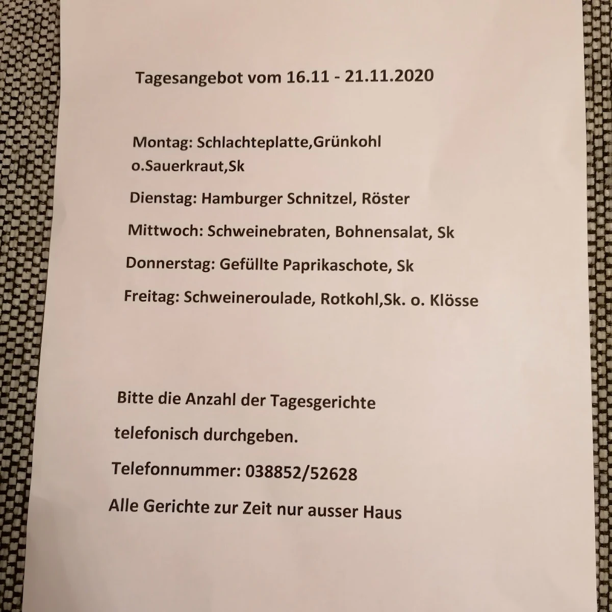 Speisekarte photo 3