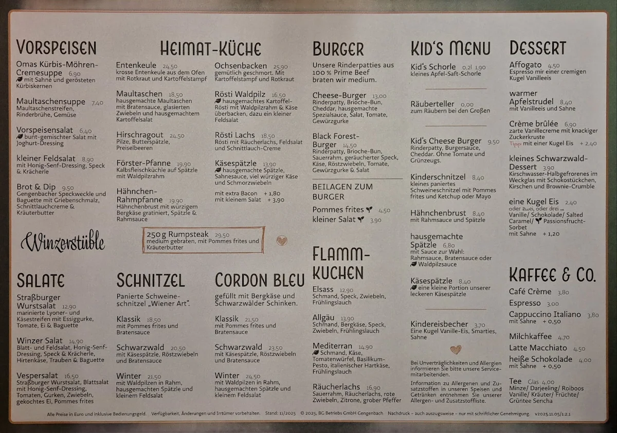 Speisekarte photo 1